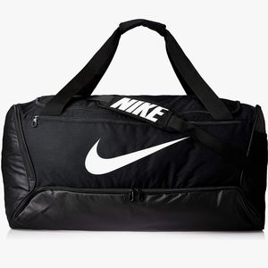 Black And White Nike Brasilia Large Duffle Bag 9.0